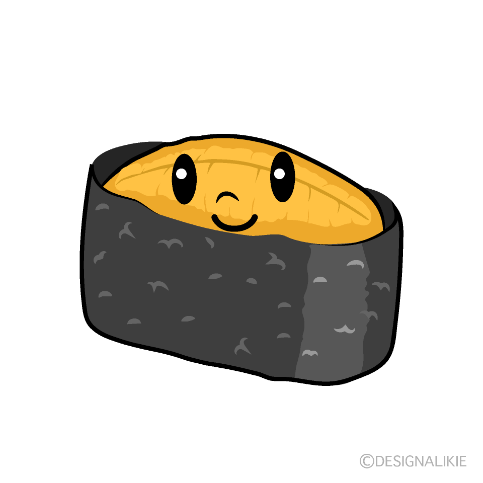 かわいいウニ寿司イラスト