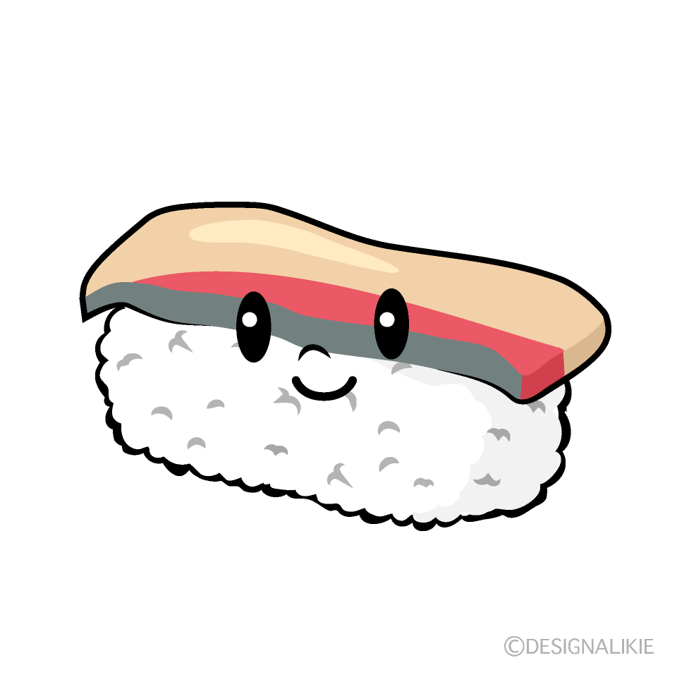 かわいいハマチ寿司イラスト