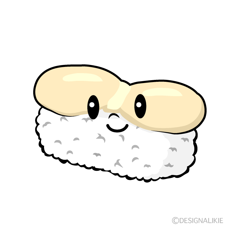かわいいホタテ寿司イラスト