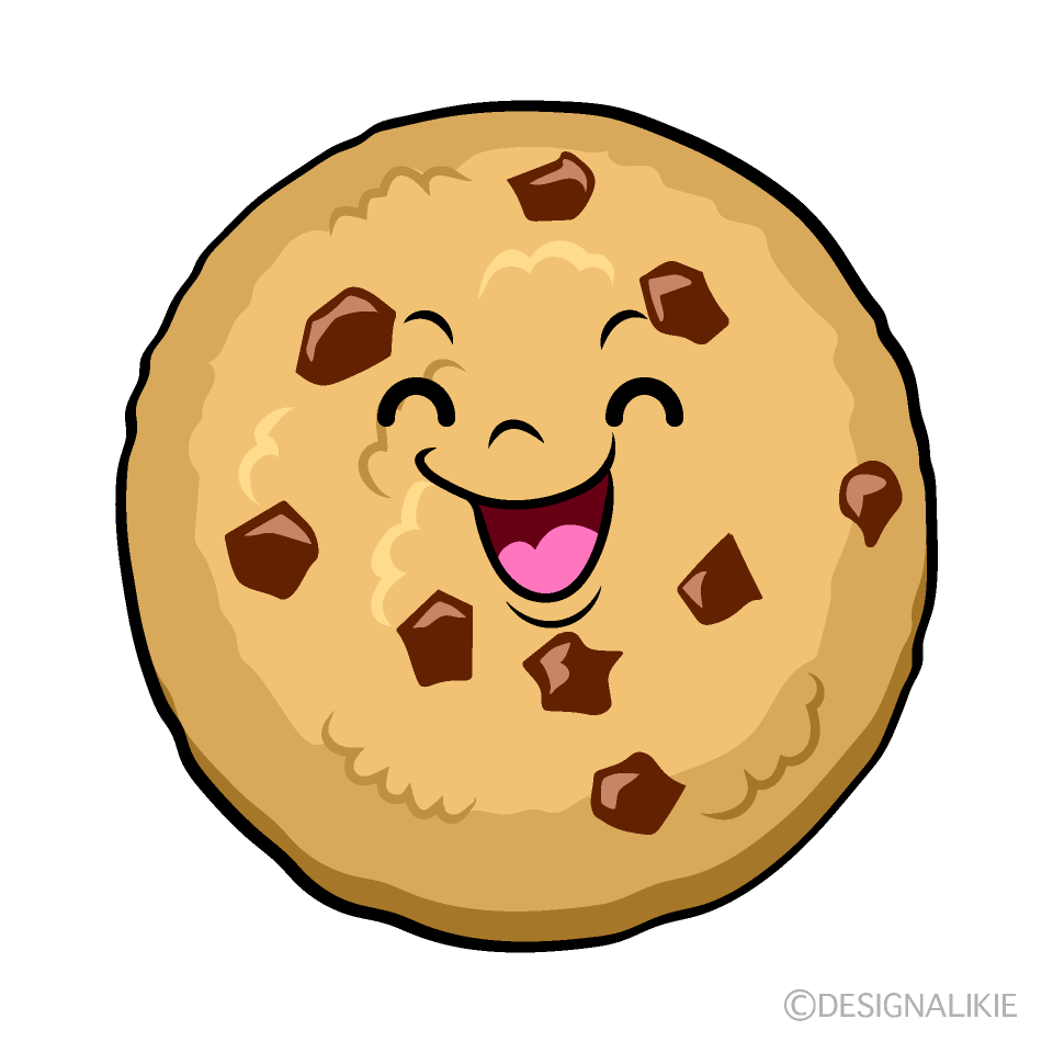 かわいい笑顔のクッキーイラスト