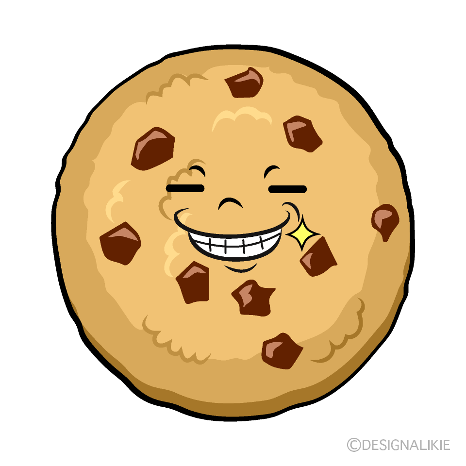 かわいいニヤリとするクッキーイラスト