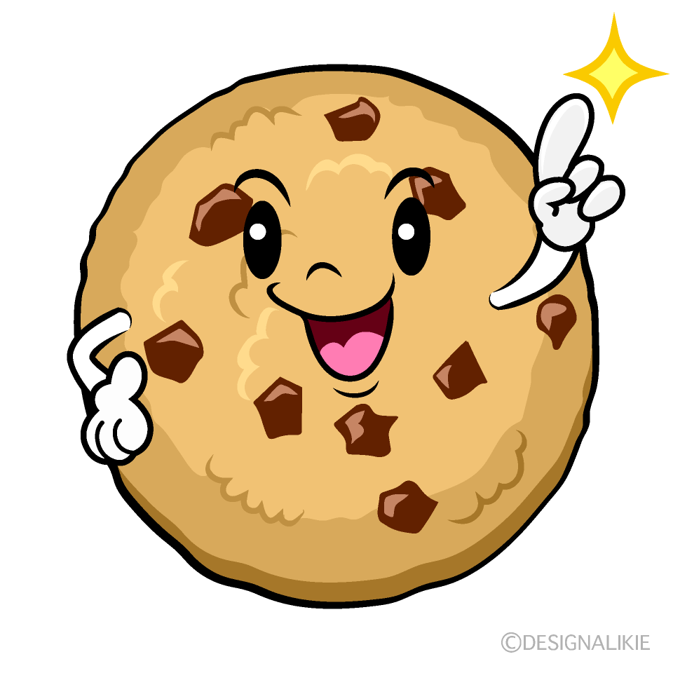 かわいい指差すクッキーイラスト