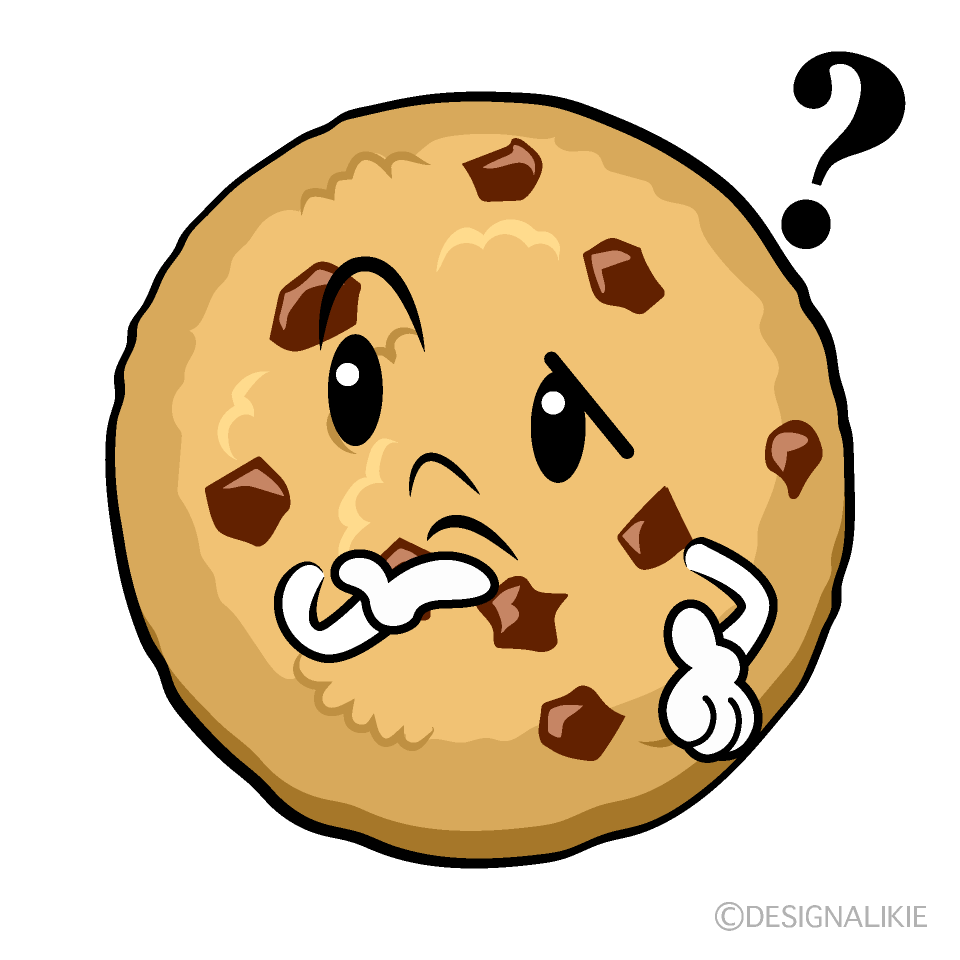 かわいい考えるクッキーイラスト