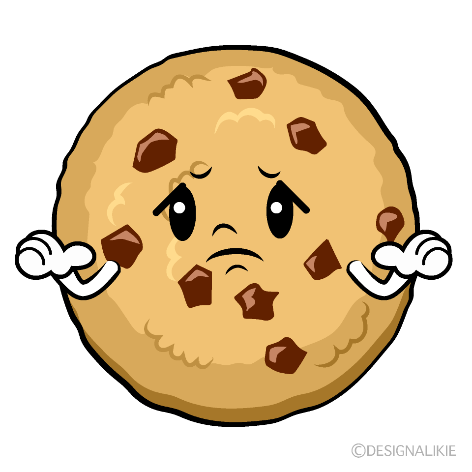 かわいい困るクッキーイラスト