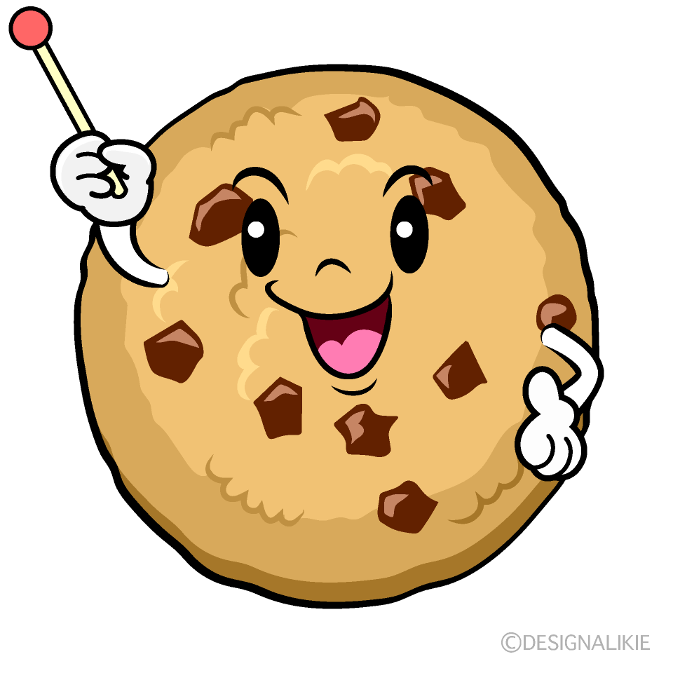 かわいい説明するクッキーイラスト