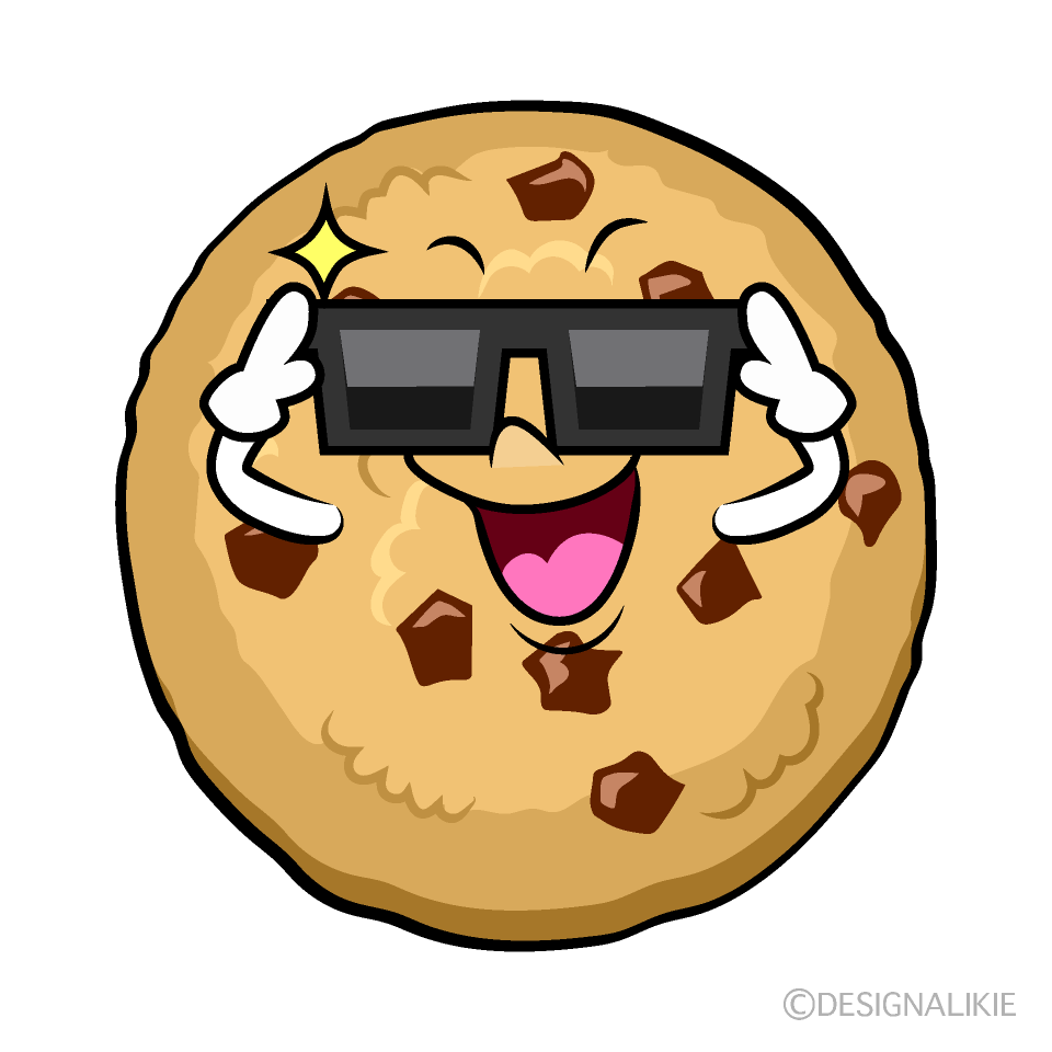 かわいいサングラスのクッキーイラスト