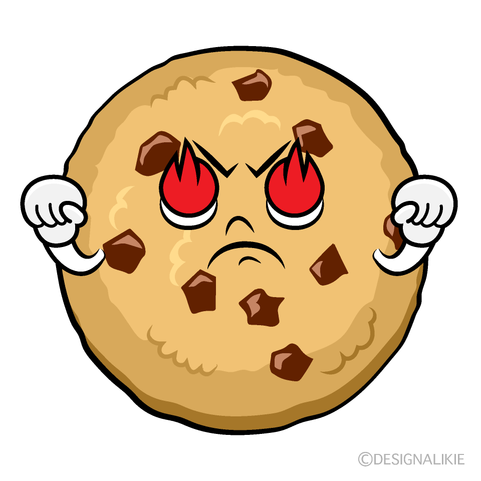 かわいい燃えるクッキーイラスト