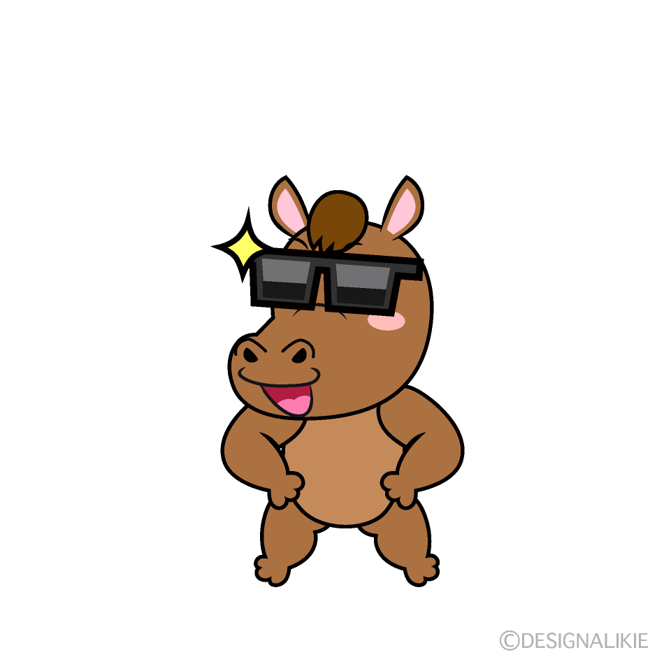 かわいいかっこいいウマイラスト