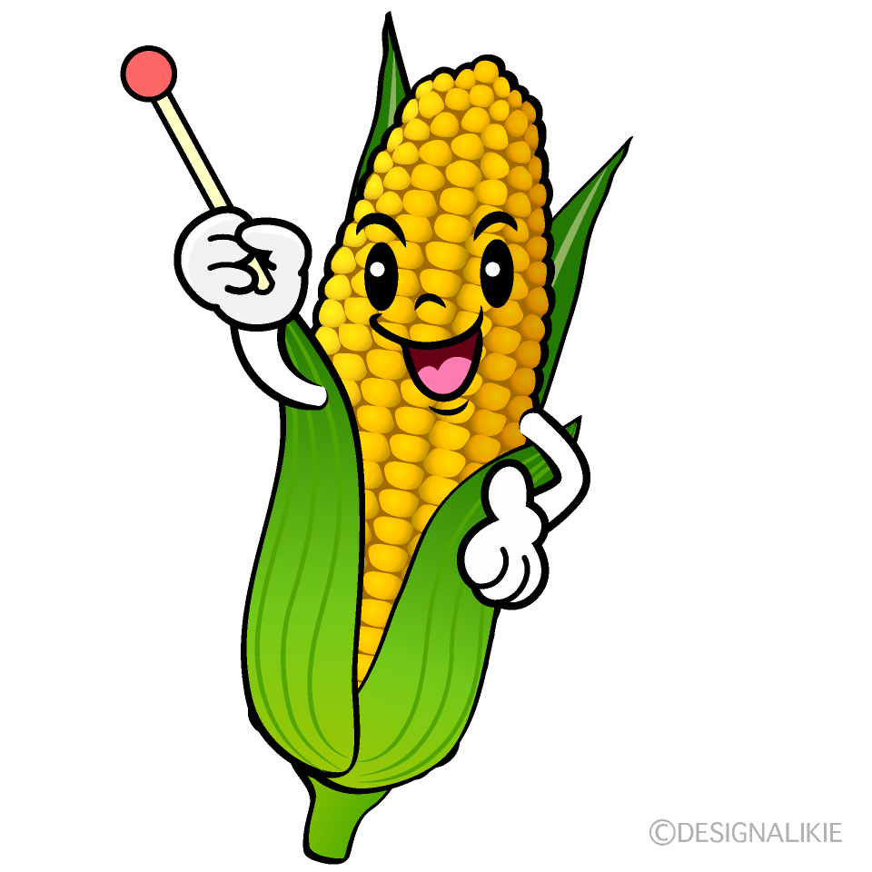 Cute Explaining Corn Clipart