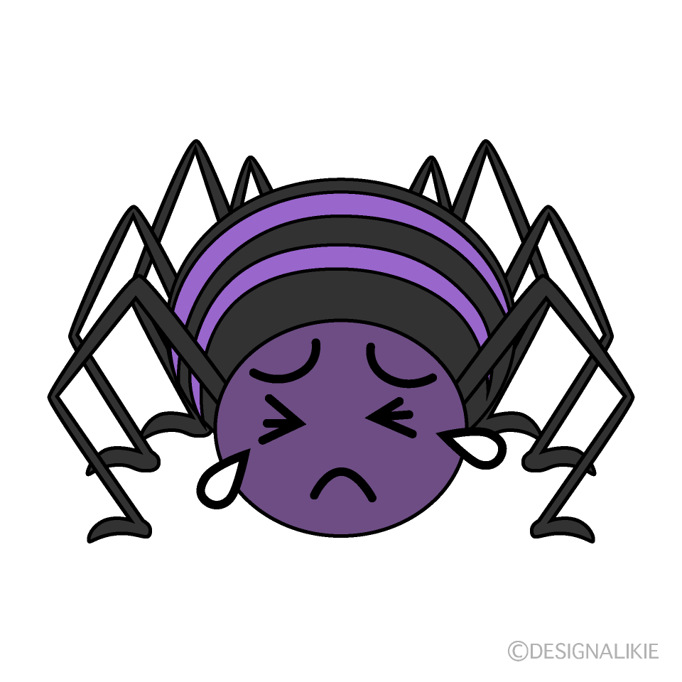 かわいい泣く蜘蛛イラスト