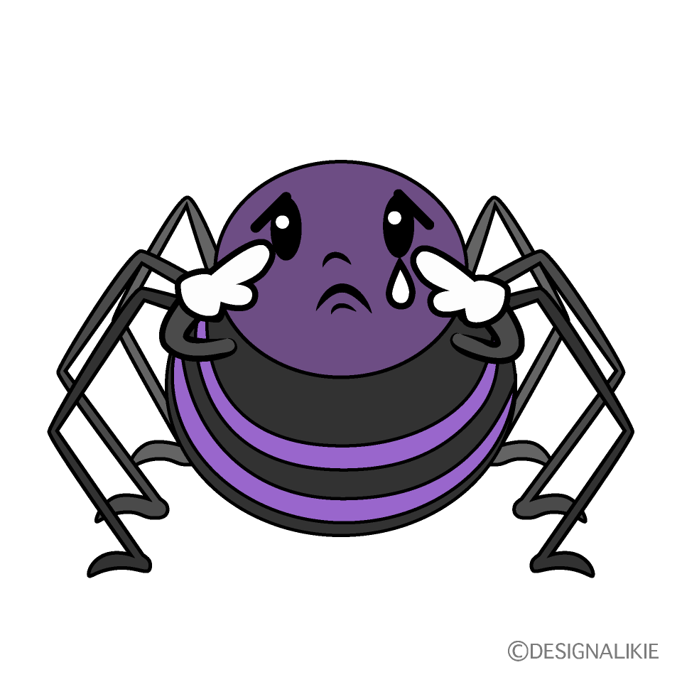 Cute Sad Spider Clipart