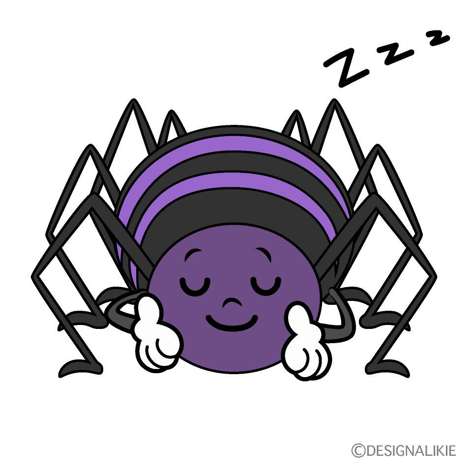 Cute Sleeping Spider Clipart