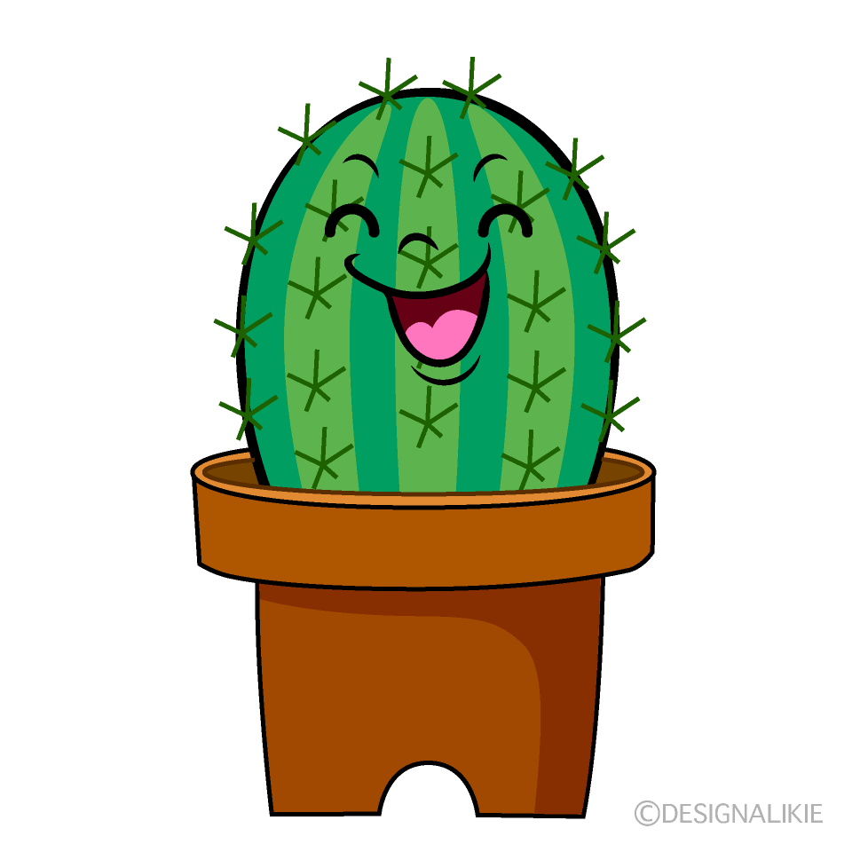 Cute Smiling Cactus Clipart