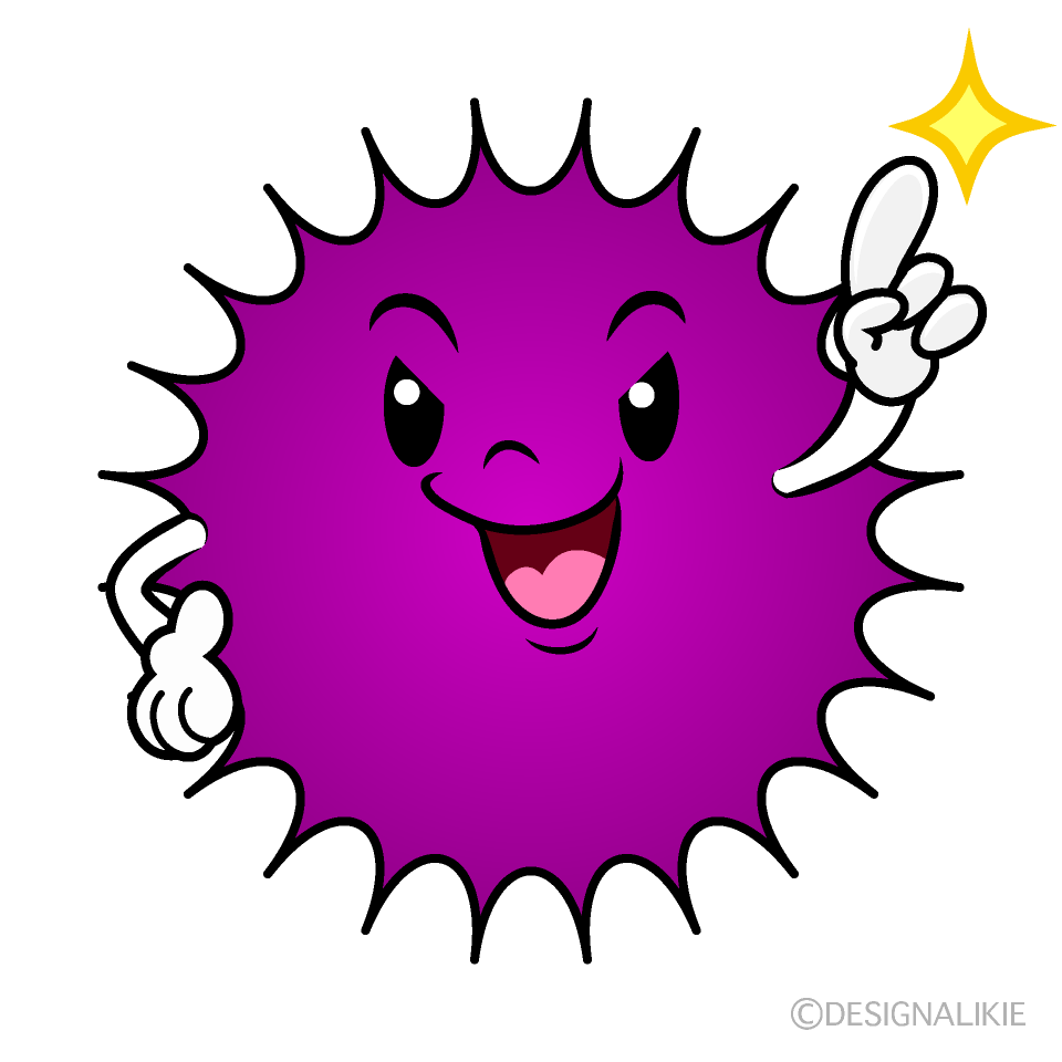 Cute Pointing Virus Clipart