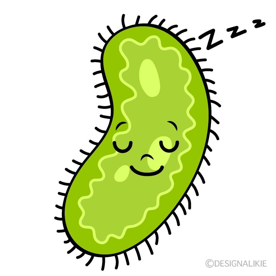 Cute Sleeping Germ Clipart