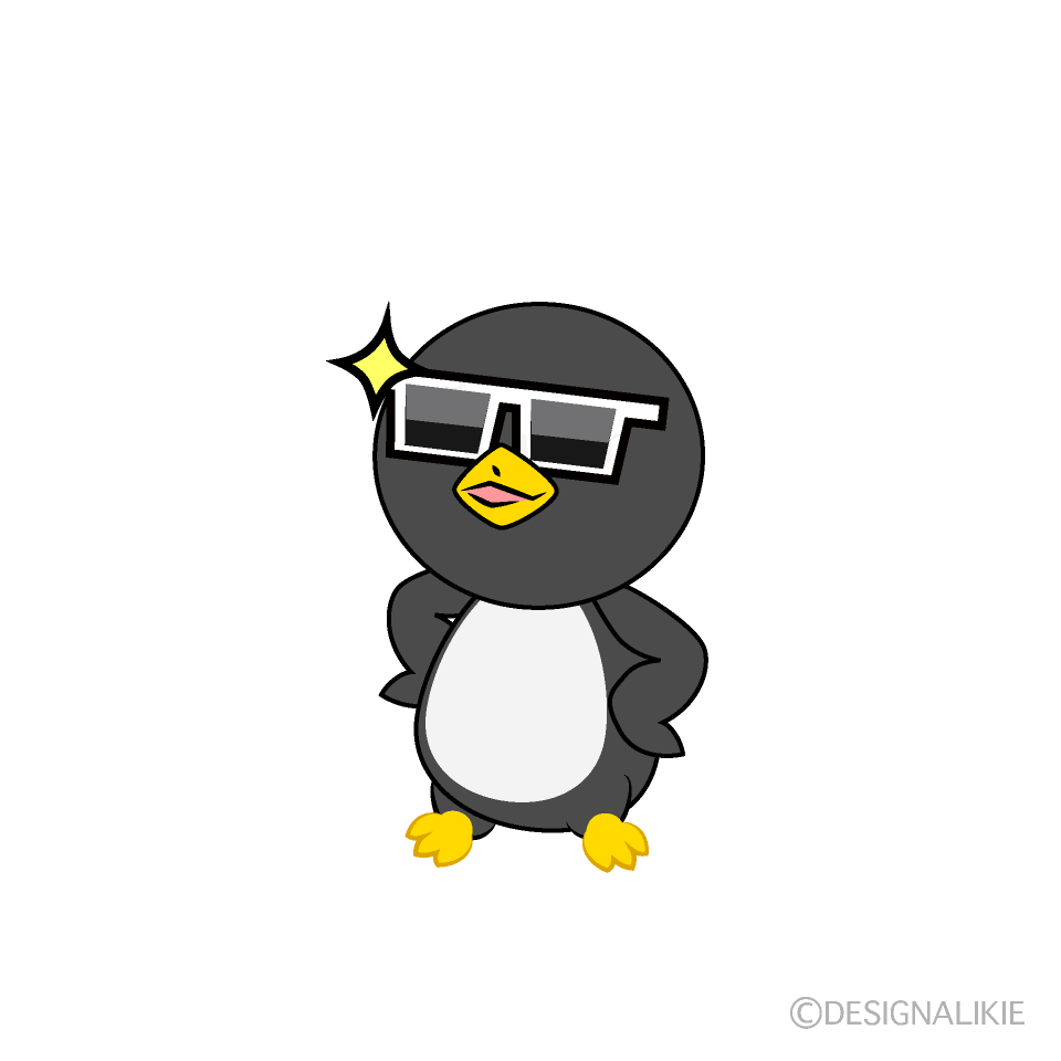 かわいいかっこいいペンギンイラスト