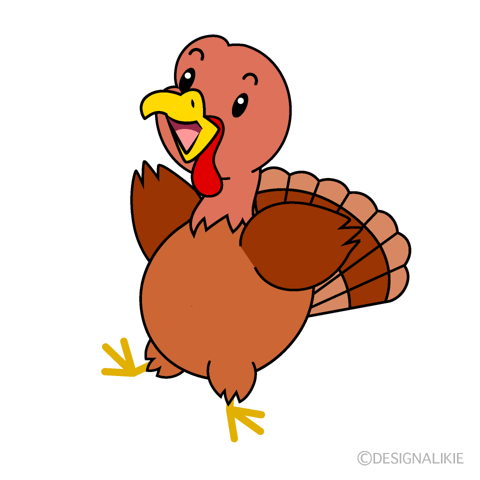 Cute Surprised Turkey Clipart