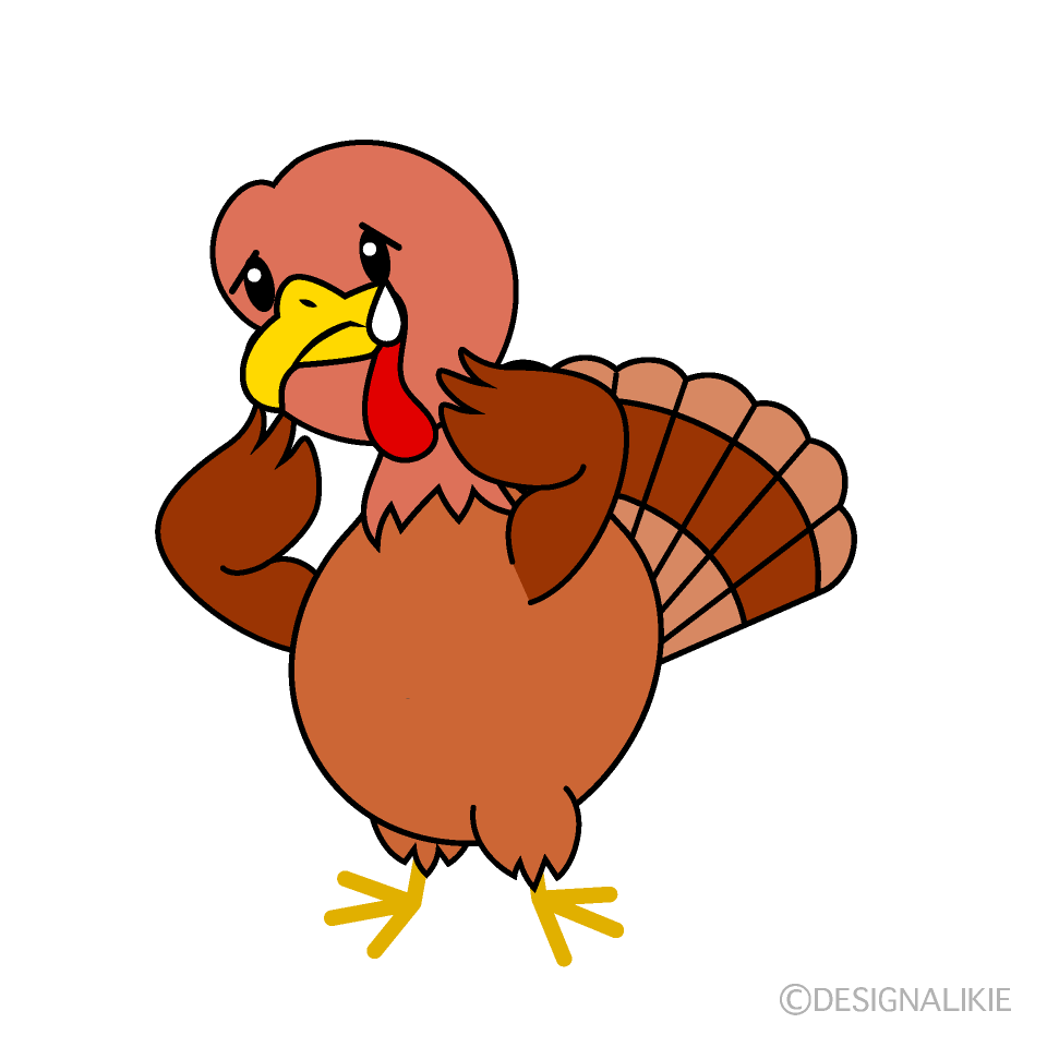 Cute Sad Turkey Clipart