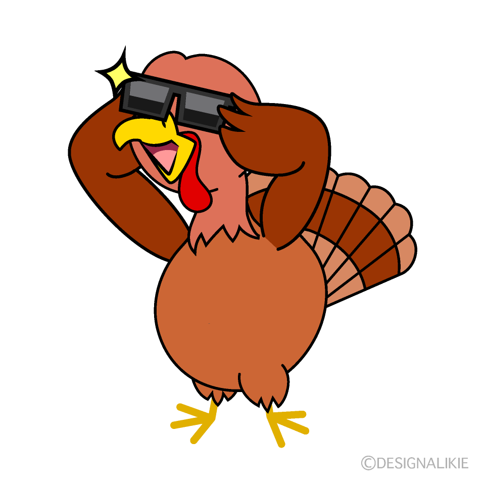 かわいいかっこいい七面鳥イラスト