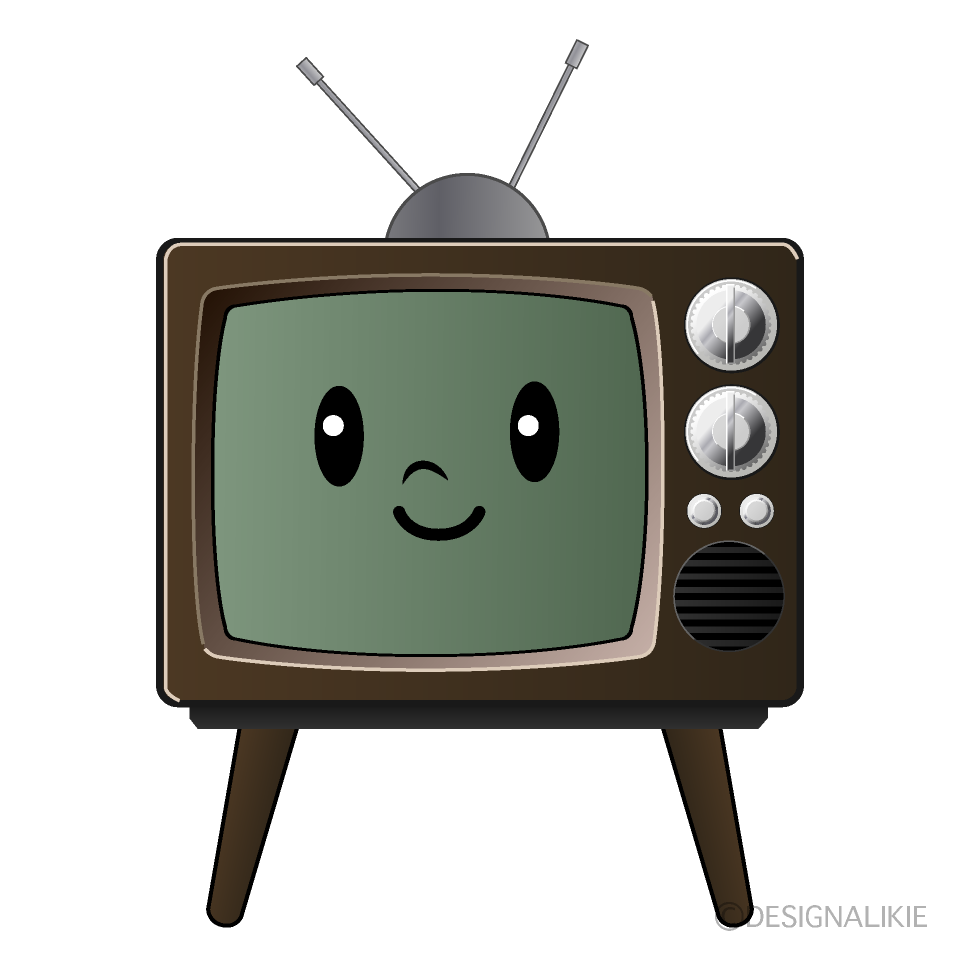 かわいい昔のテレビイラスト