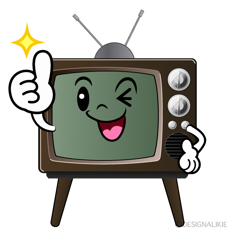 かわいいいいね！の古いテレビイラスト