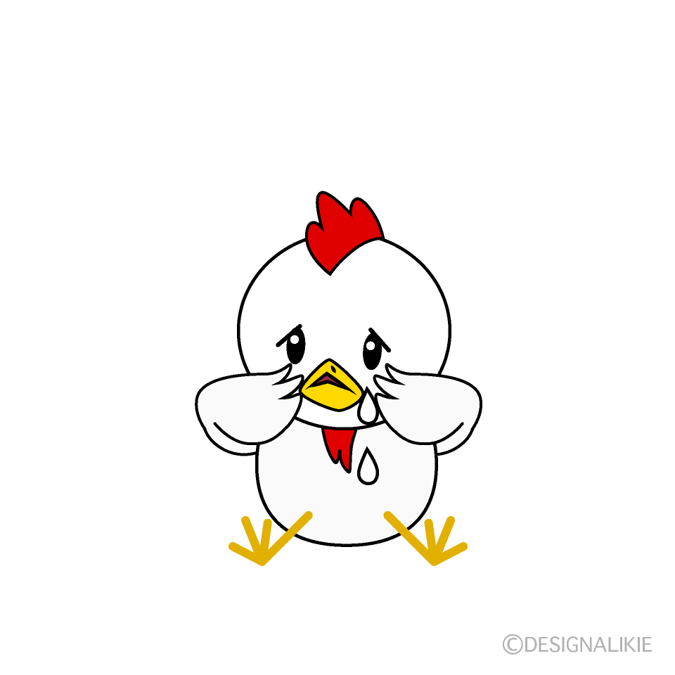 Cute Sad Chicken Clipart