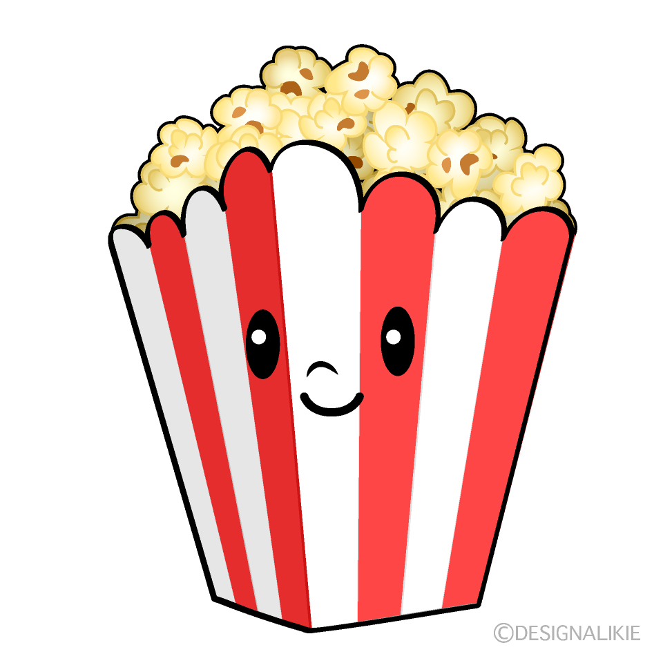かわいいポップコーンイラスト