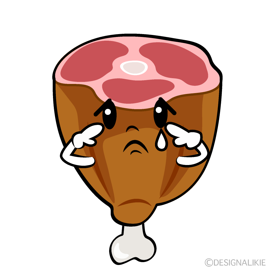 Cute Sad Meat Clipart