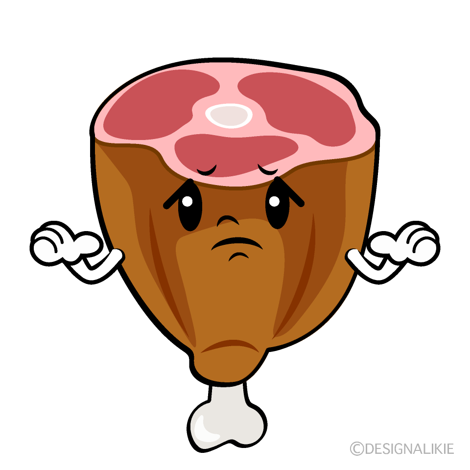 かわいい困る肉イラスト