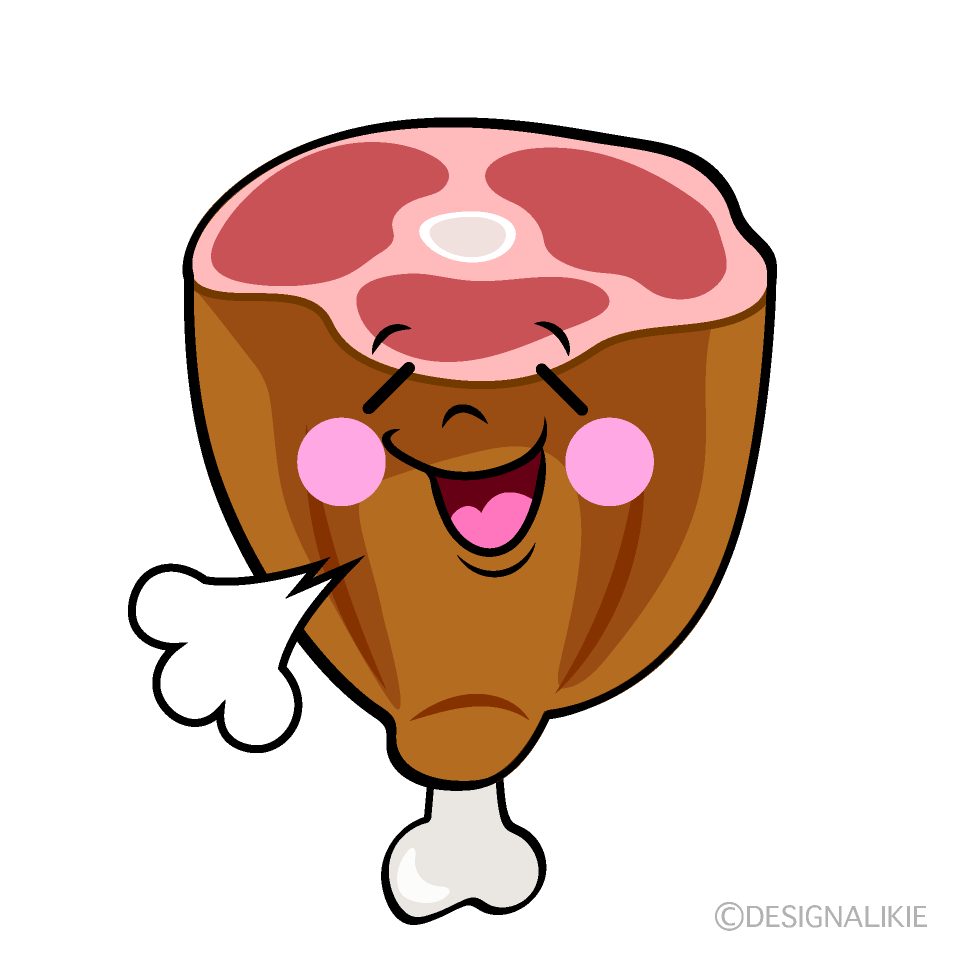 かわいいリラックスした肉イラスト