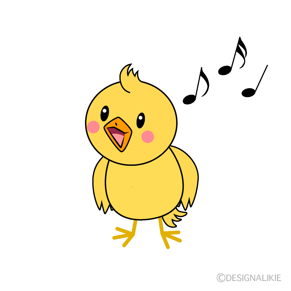 かわいい歌うヒヨコイラスト