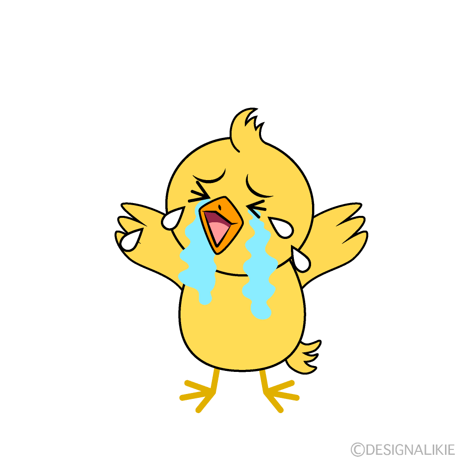 かわいい泣くヒヨコイラスト