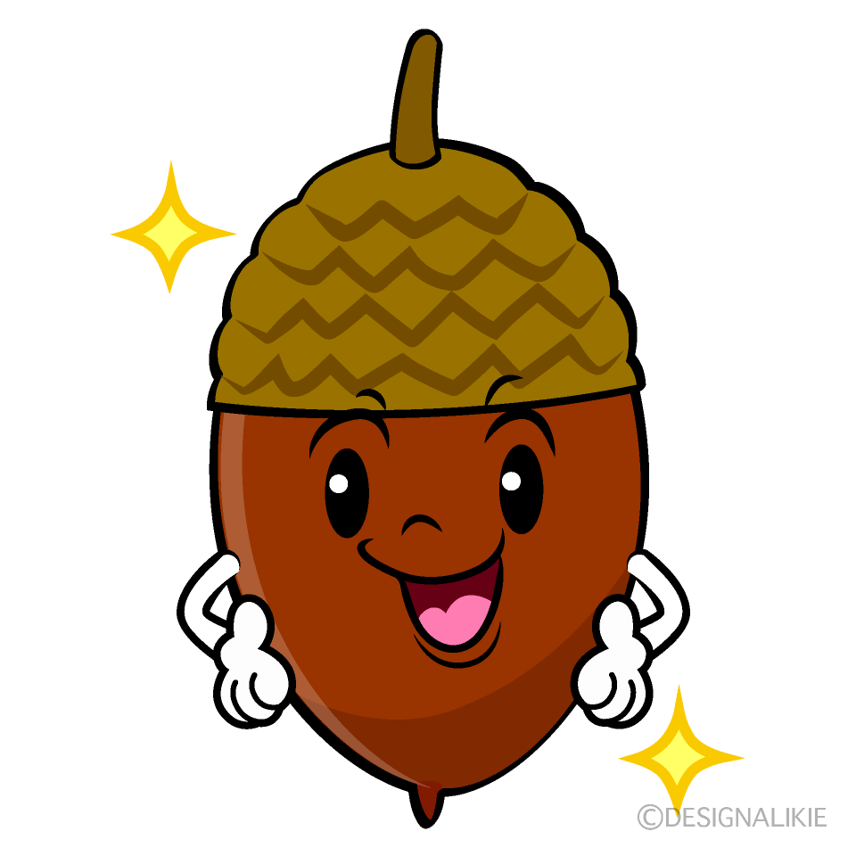 Cute Confident Acorn Clipart
