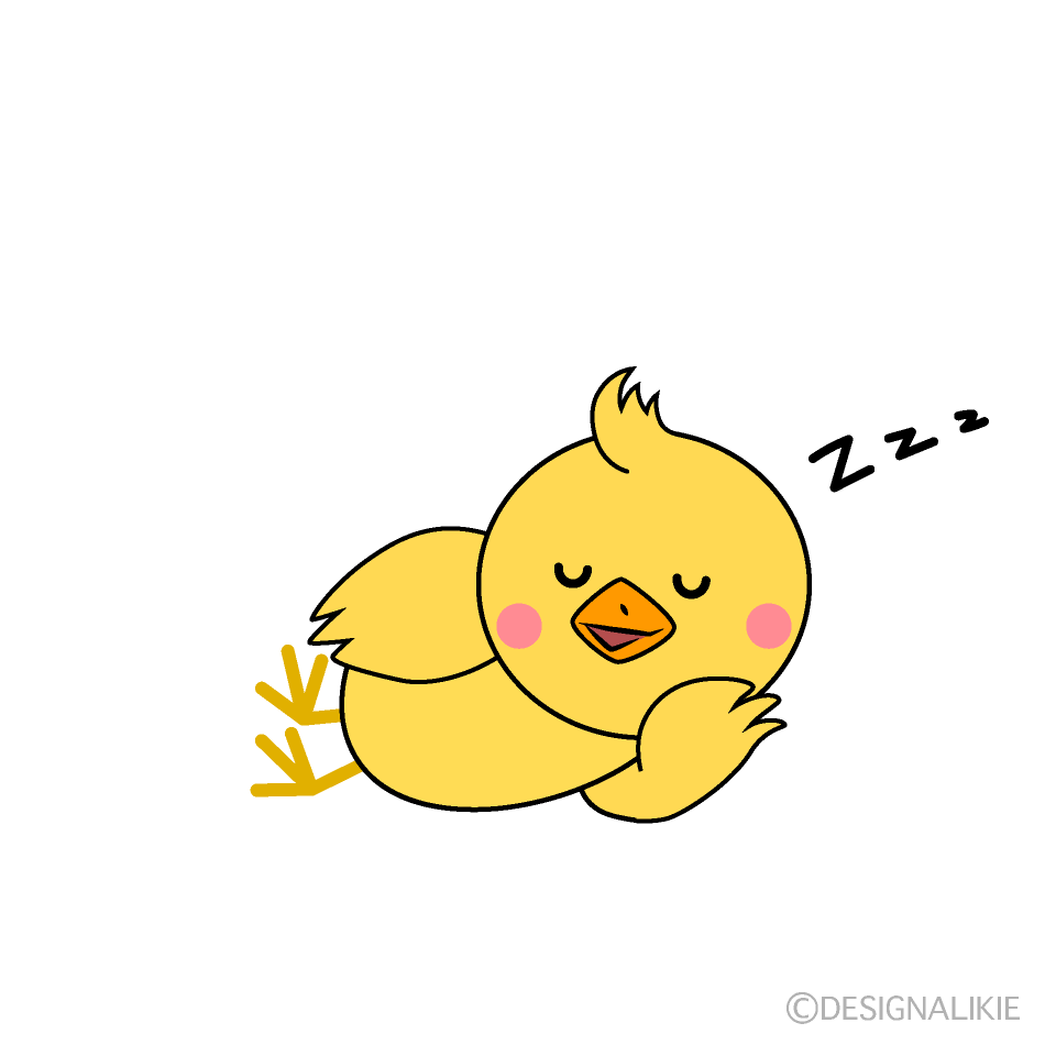 Cute Sleeping Chick Clipart