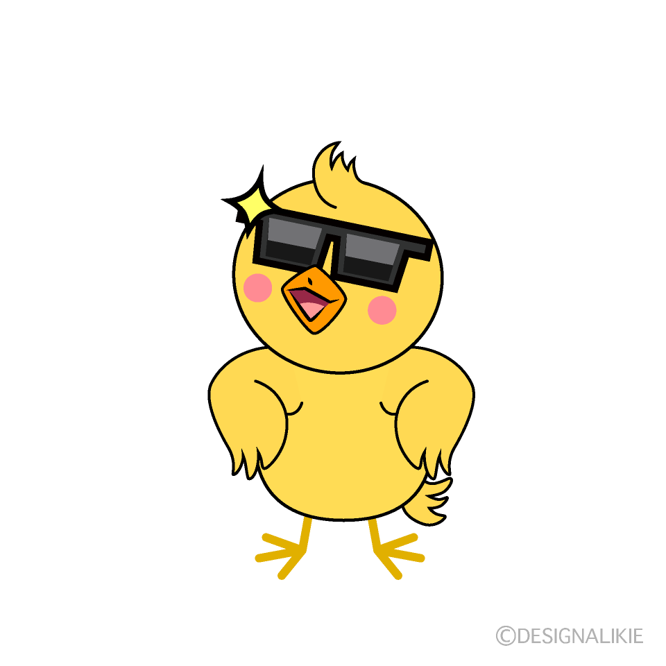 かわいいかっこいいヒヨコイラスト
