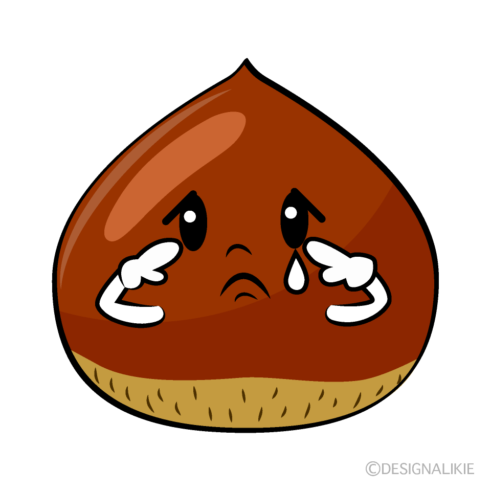 かわいい悲しい栗イラスト