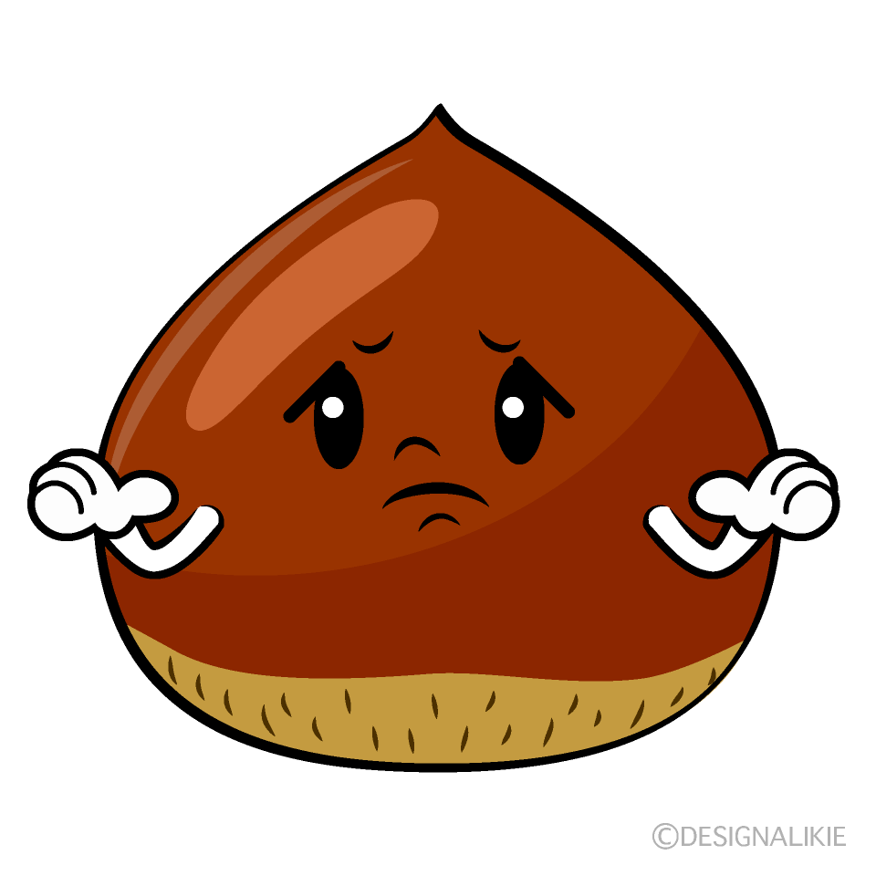 Cute Troubled Chestnut Clipart