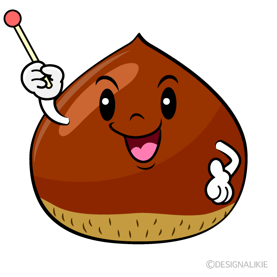 Cute Explaining Chestnut Clipart