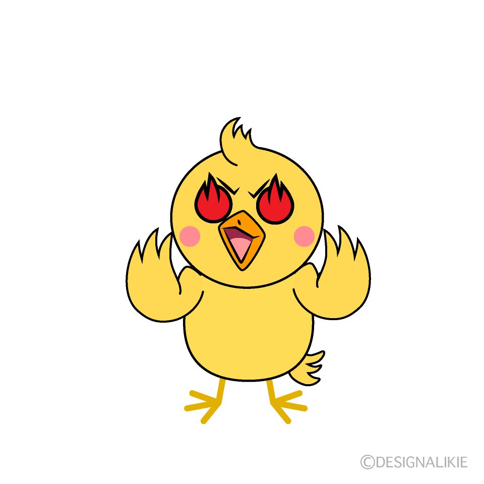 Cute Burning Chick Clipart