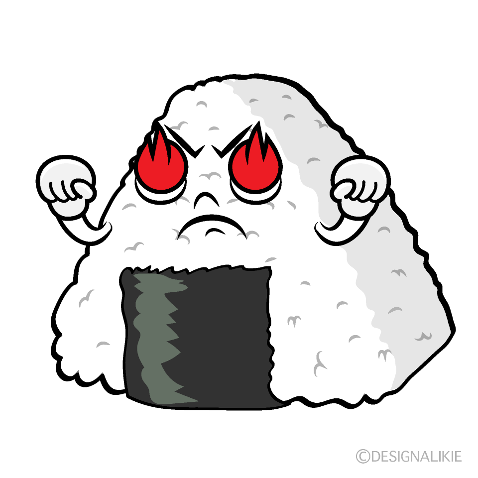 かわいい熱意のあるおにぎりイラスト