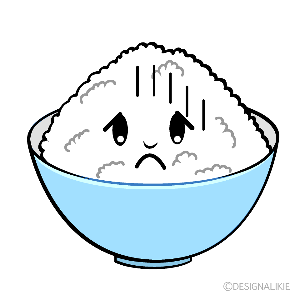 かわいい落ち込むご飯イラスト