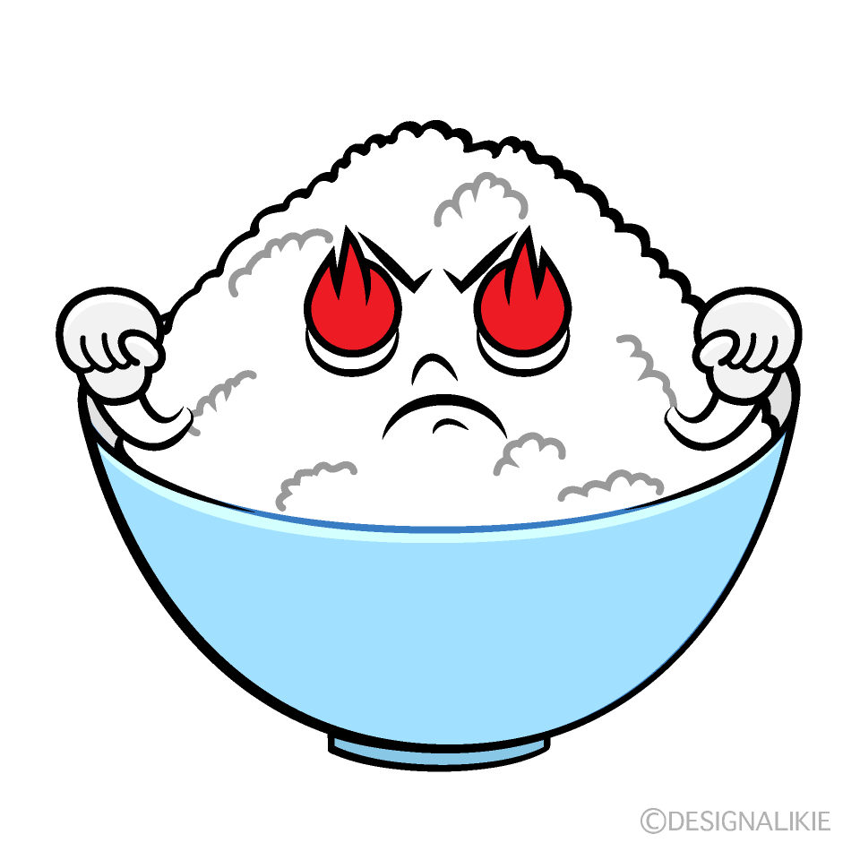 かわいい熱意のあるご飯イラスト