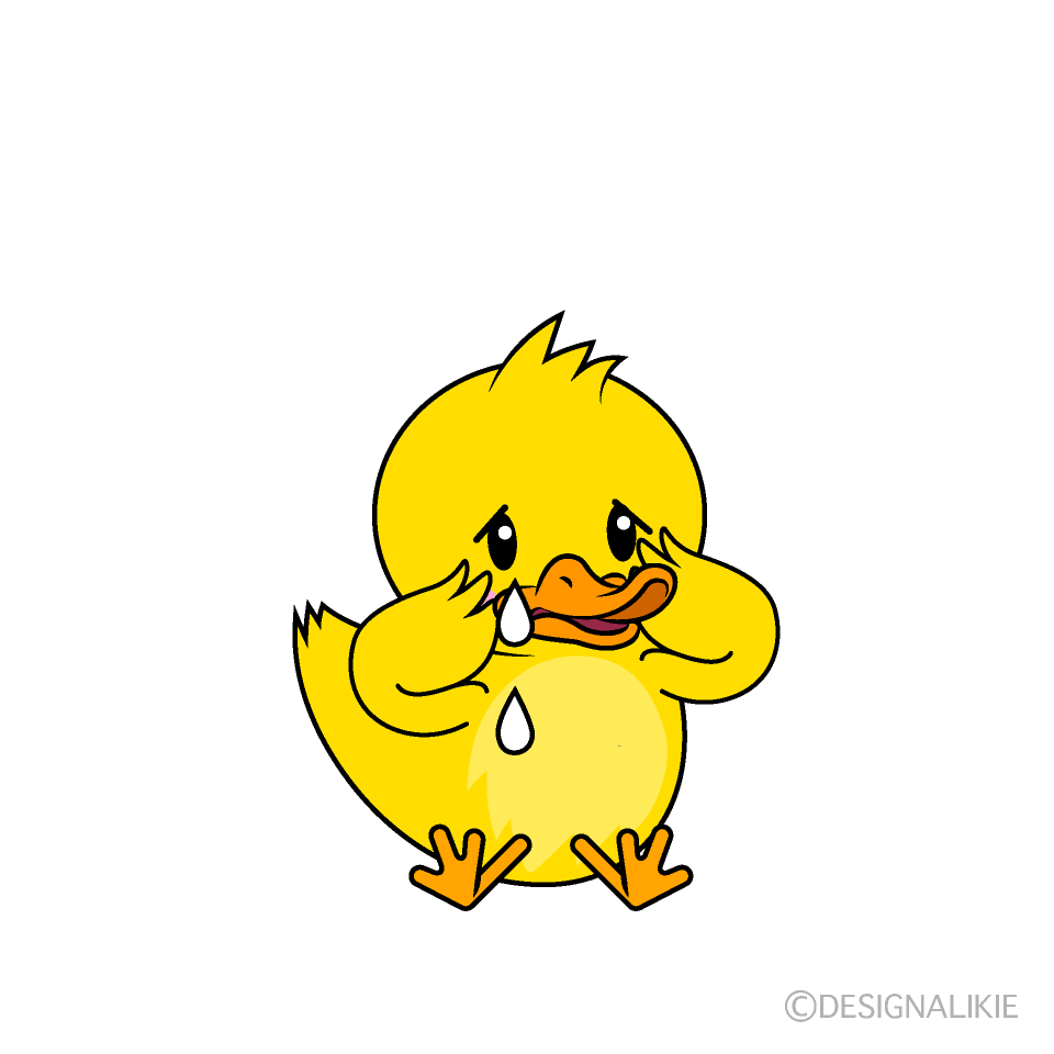 Cute Sad Duck Clipart
