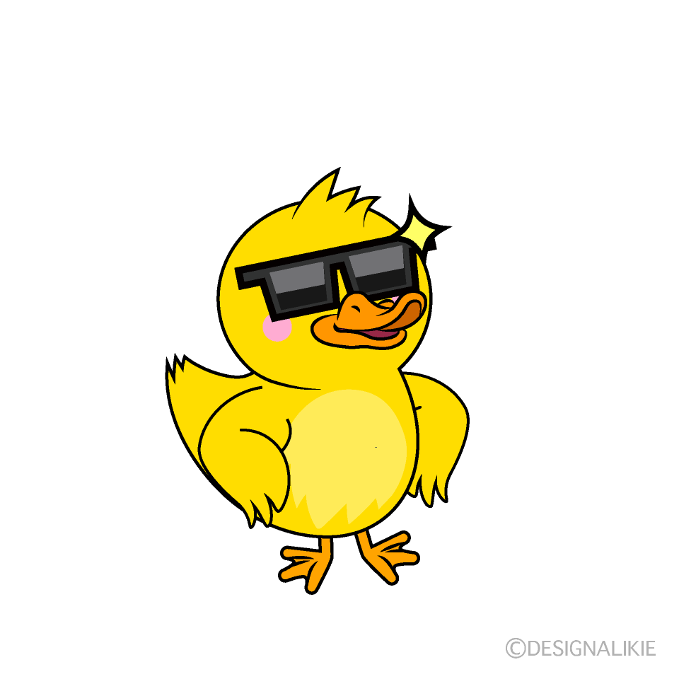 かわいいかっこいいアヒルイラスト