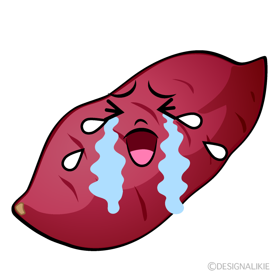 かわいい泣くさつまいもイラスト