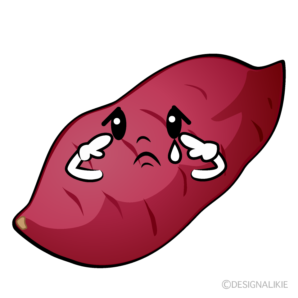 かわいい悲しいさつまいもイラスト