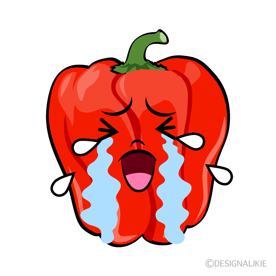 かわいい泣くパプリカイラスト