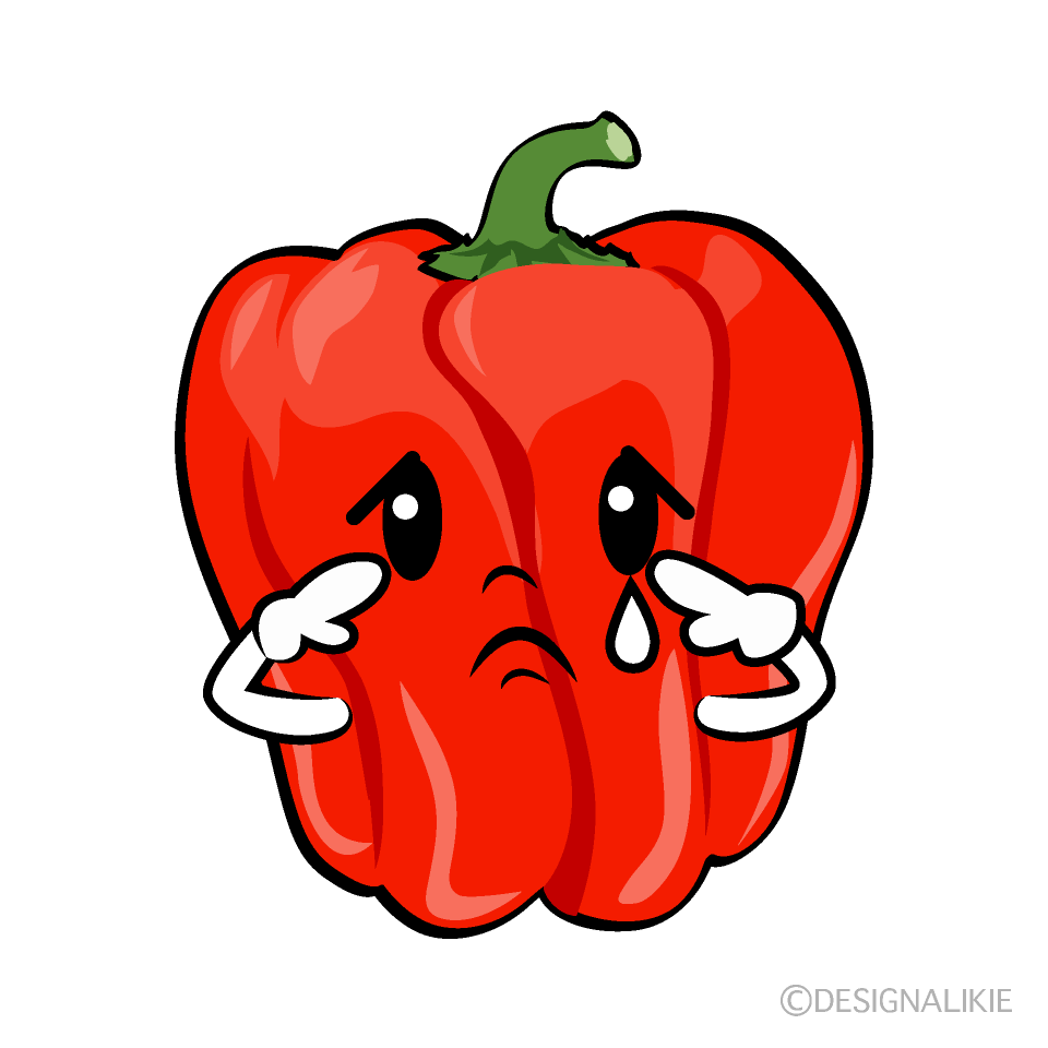 かわいい悲しいパプリカイラスト