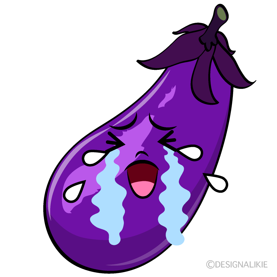 かわいい泣くナスイラスト