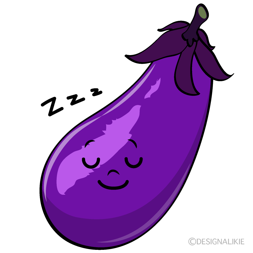 かわいい寝るナスイラスト